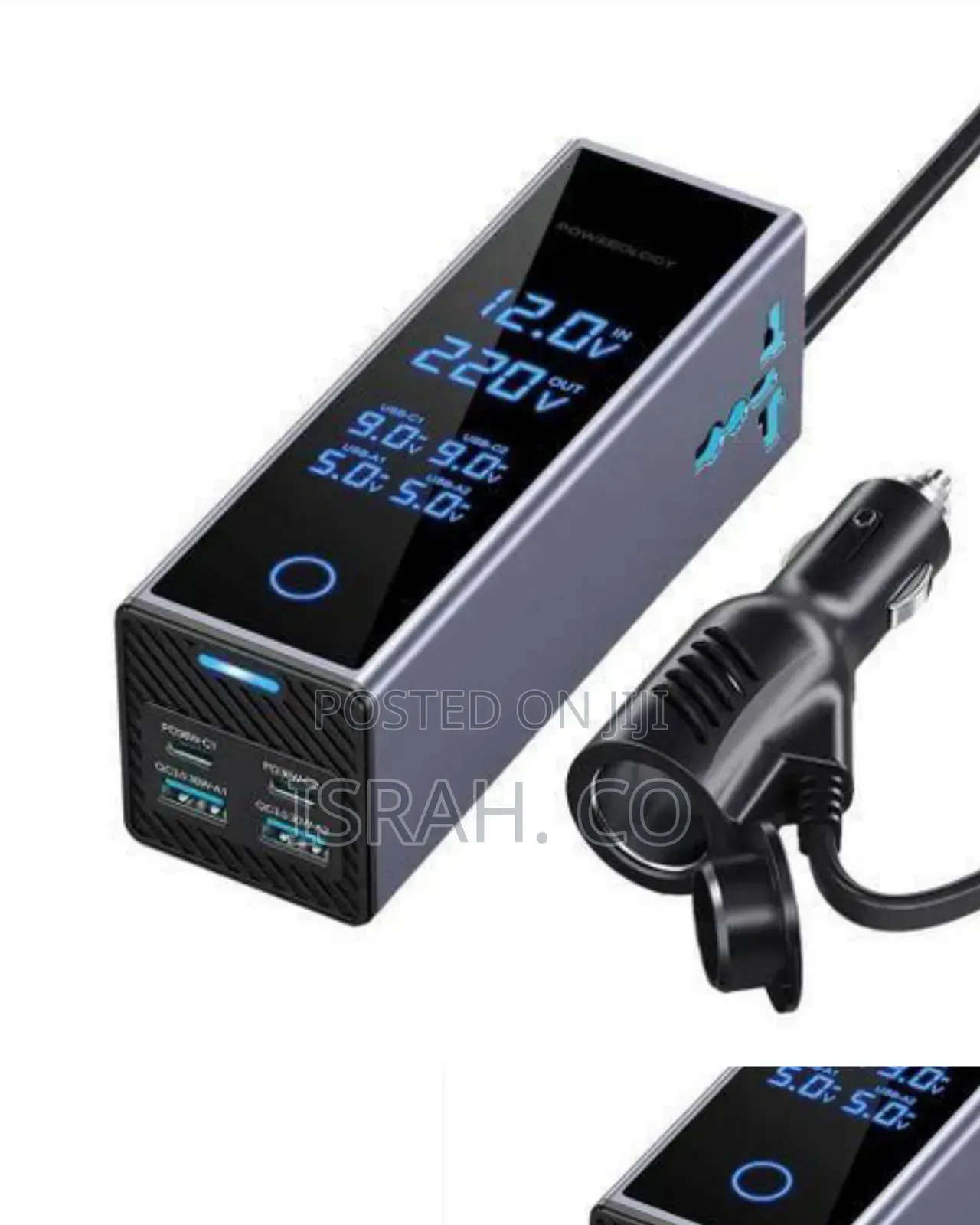 Powerology 2ac 300w Socket Car Power Inverter Pd 36w - Multicolor