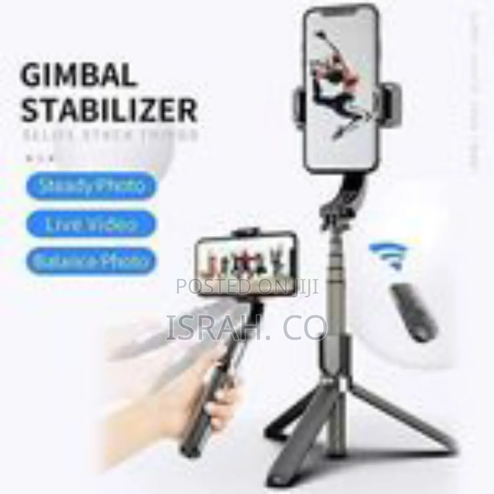 L08 Gimbal Stabilizer Selfie Stick Tripod - Multicolor