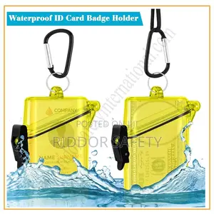 I’D Holder Waterproof Id Card Holder With Lanyard, Hard Plastic