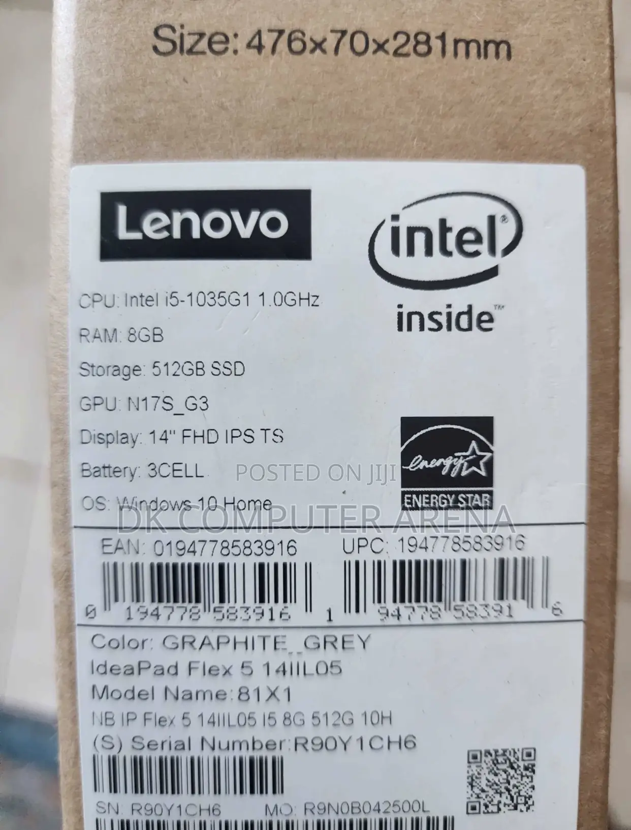 New Laptop Lenovo Flex 5 16GB Intel Core I5 SSD 512GB