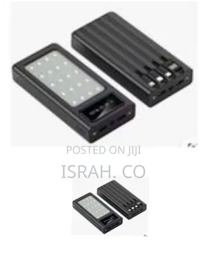 Solar Power Bank With Built-in Cables. (30000mah)