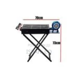 Spacious Granite-Effect Outdoor Fire Pit With Grill Spark Screen