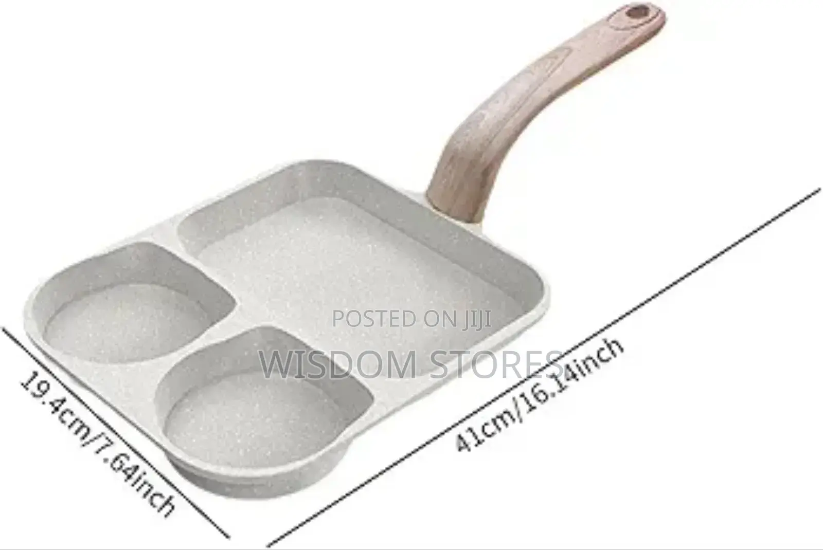 3 in 1frying Pan Multi Section Breakfast Pan for Frying Vegetable Grey