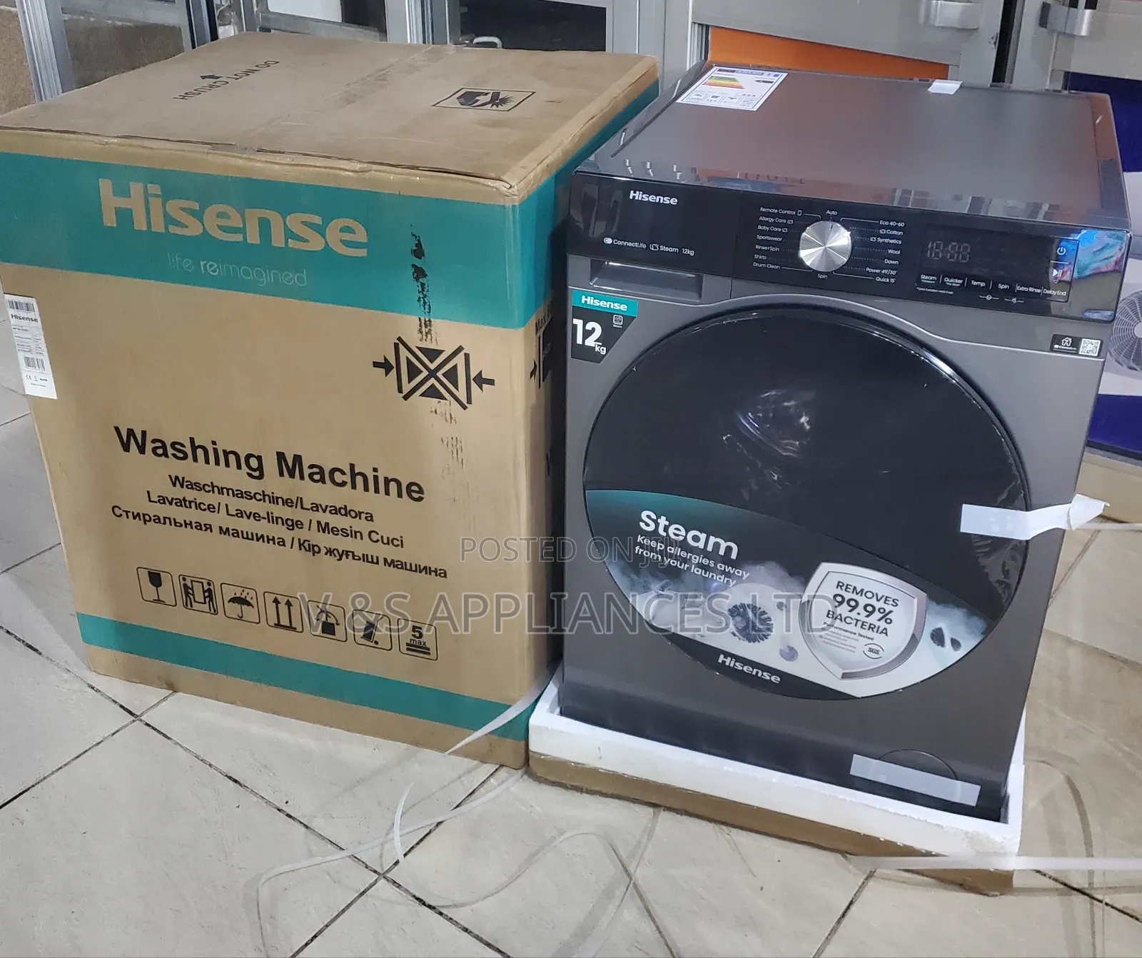 Hisense 12kg Automatic Front Loading Washing Machine