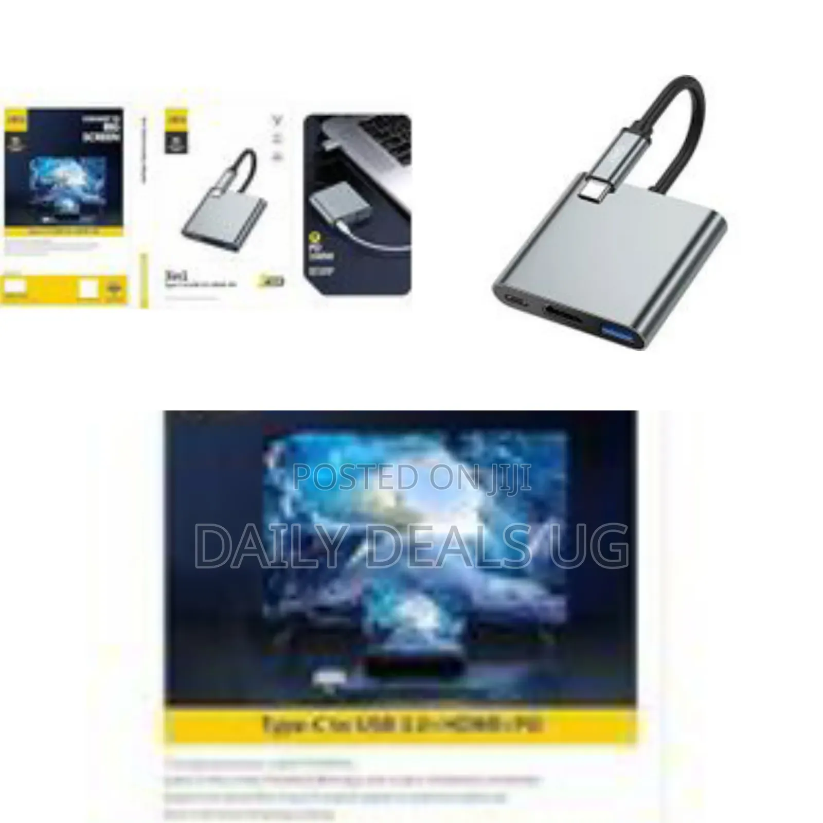 JBQ 3 in 1 100w Usb Type-C to Hdmi , Usb 3.0, Pd Charging Port