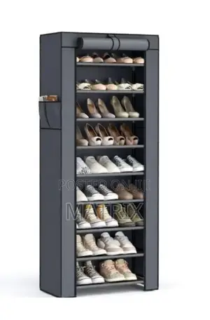 10 Tier Portable Shoe Rack With Cover