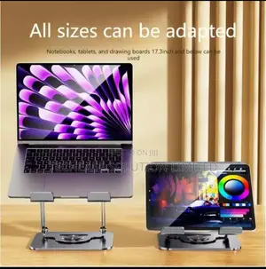 Adjustable Laptop Stand With 360° Rotating Base
