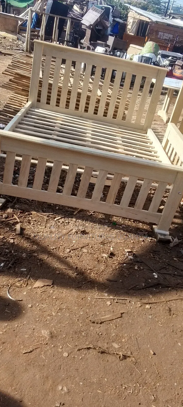 5 by 6 Day Bed/ Varnished Bed