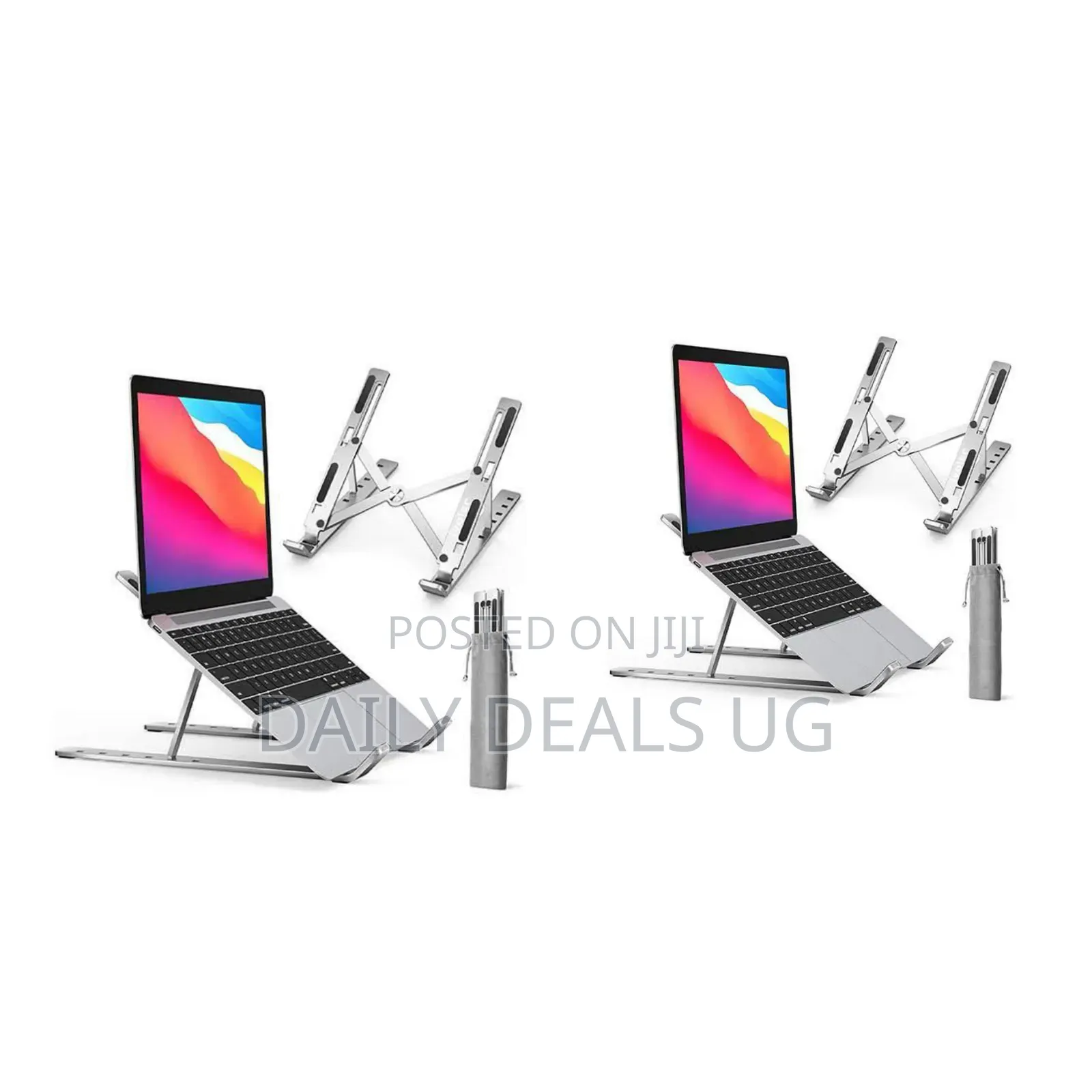 An Adjustable Aluminum Laptop and Tablet Stand