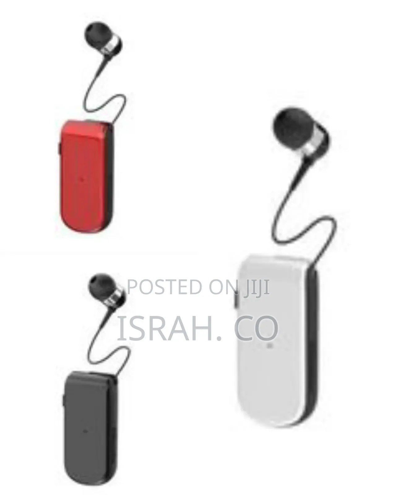  Wireless Smart Clip-on Headset With Retractable Earbud