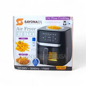 Sayona 6.2l Smart Air Fryer - 8-in-1 Digital, Sensor Weight
