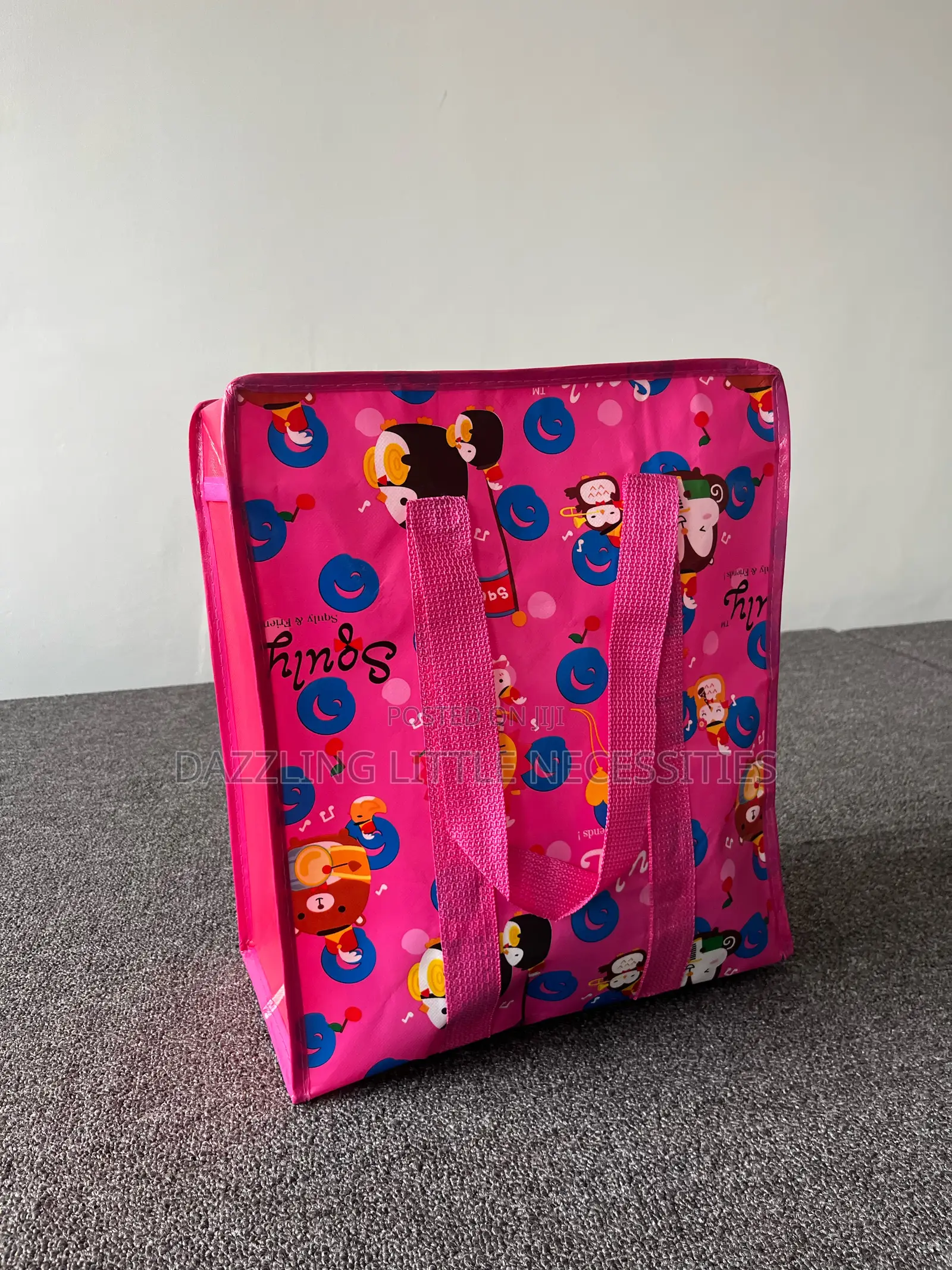 Pink Reusable Shopping Bag With Zip