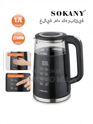 Sokany Electric Kettle Sk-09050 - 1.7l, 2200w, 13 T/Control
