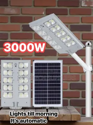 3000w Solar Powered Street Light W/ Motion Sensor Remote
