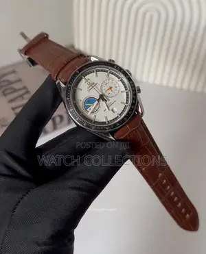 Flight Outfield Omega Leather Watch