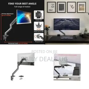 Single Monitor Desk Mount Arm - Multicolor