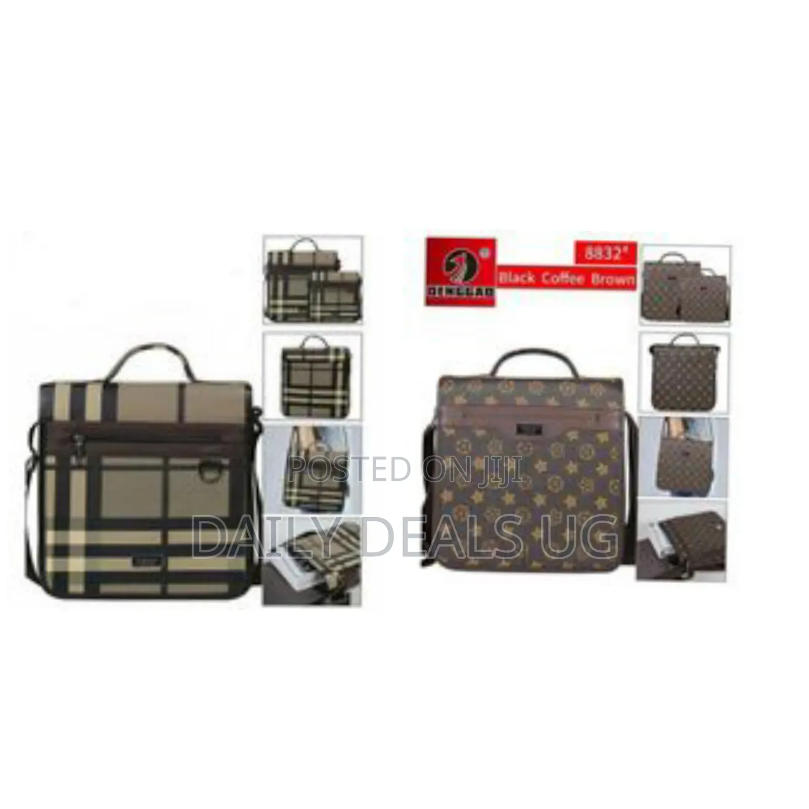 Set of 2 Geometric Patterned Shoulder Bag Sets - Multicolor