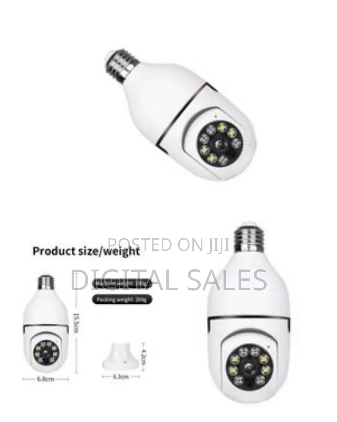 Smart Wi-fi Light Bulb Security Camera (Ptz)