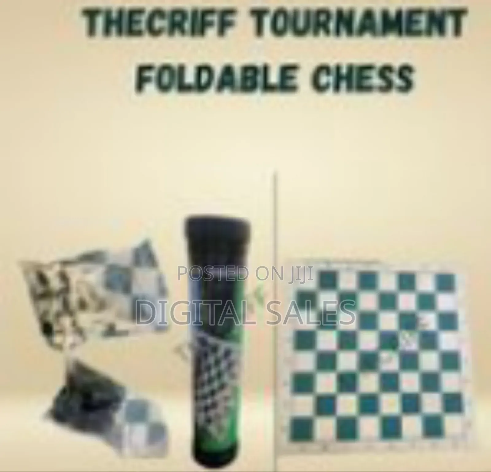 Portable Tournament-Style Plastic Chess Set With Roll-Up Mat