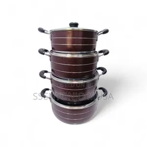 SMP 8pc Non-Stick Saucepan Set With Frying Pan Free Spoon