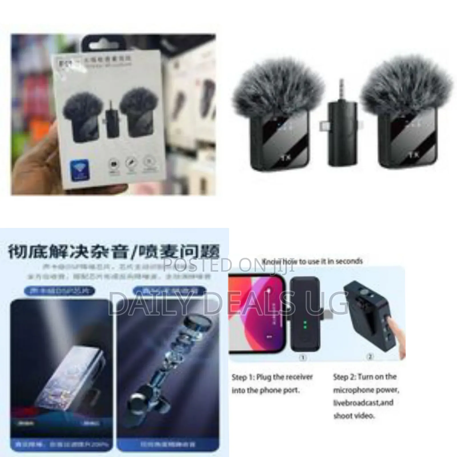 Dual Wireless Microphone System - Multicolor