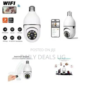 360° Rotatable Wi-Fi Light Bulb Security Camera With Night Vision