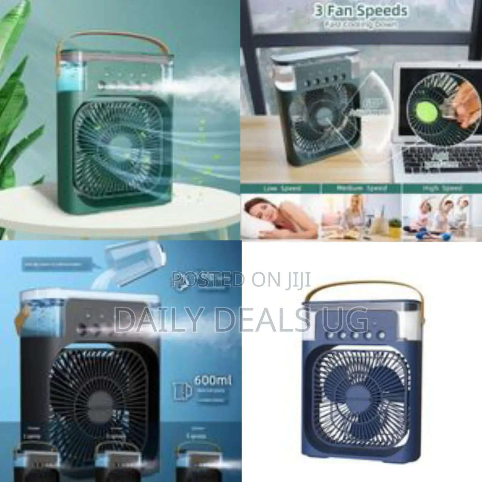 Portable Evaporative Air Cooler With Humidifier Function - Multicolor