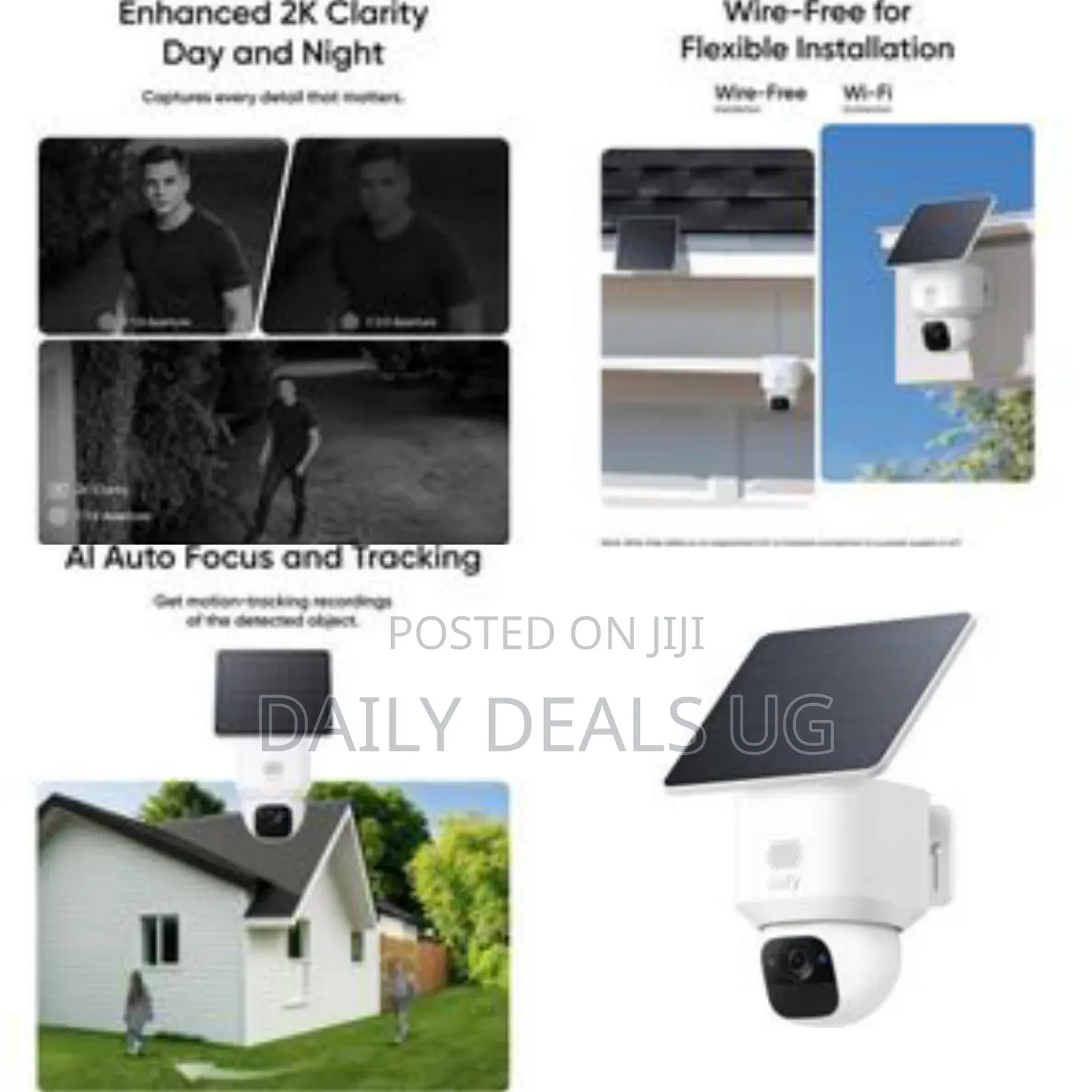 Eufy Solar-Powered Outdoor Pan Tilt Security Camera - Multicolor