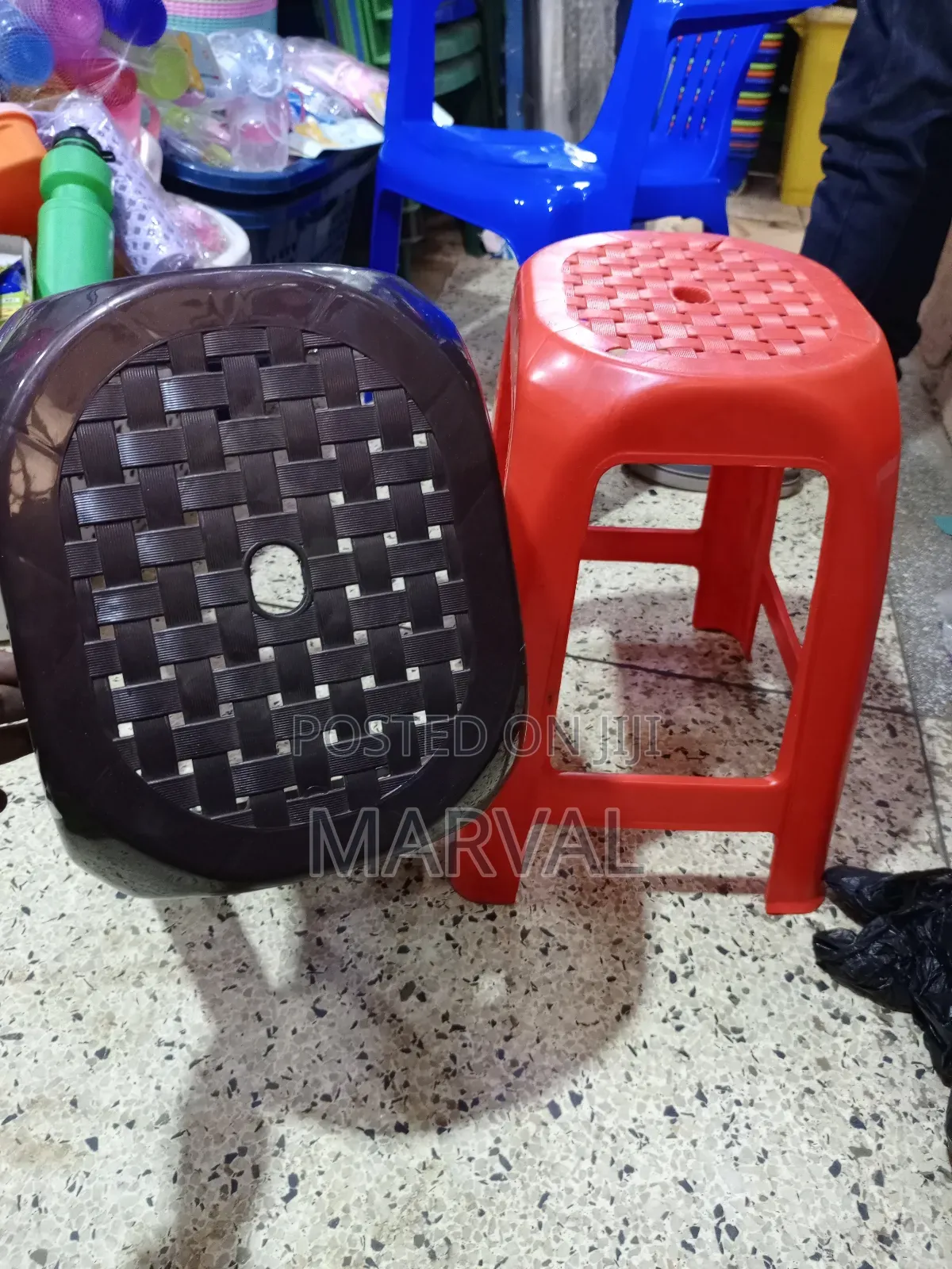 Strong Stackable Plastic Sitting Stool.
