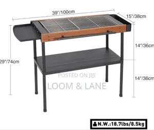 Multifunctional Camping Grill Griddle With Storage Shelf