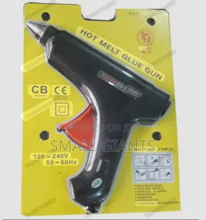 100w Black Glue Gun With Yellow Stick