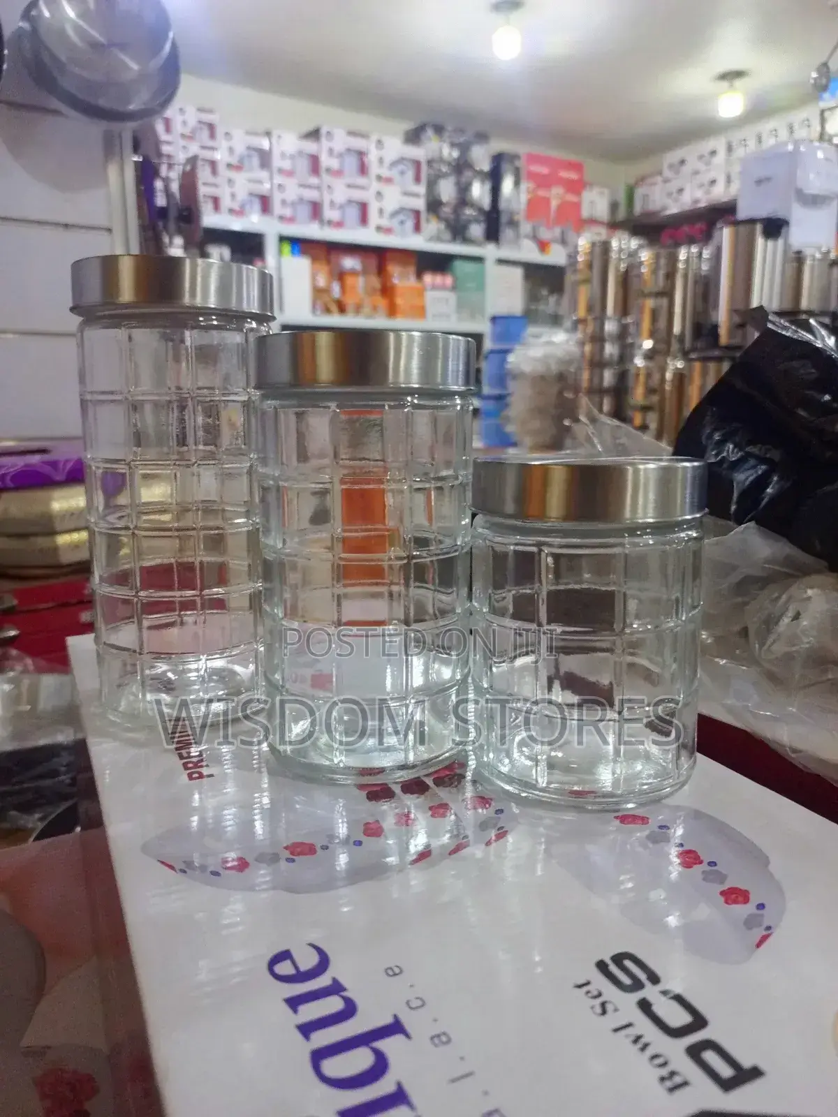 Glass Storage Jar Set
