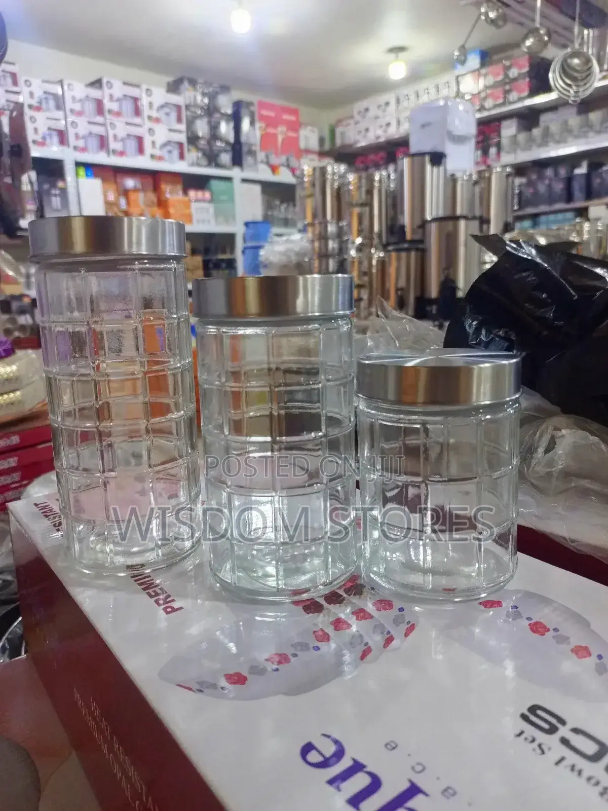 Glass Storage Jar Set