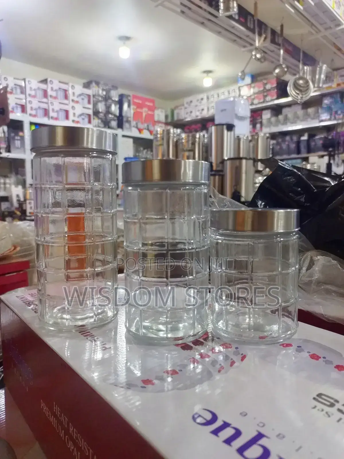 Glass Storage Jar Set