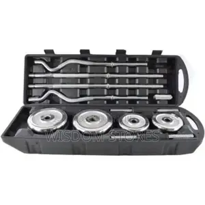 Home Gym 55kg Adjustable Chrome Dumbbell Barbell Set With Carry Case