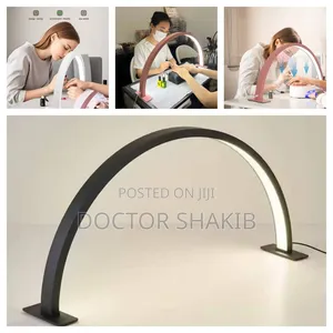 U-Shaped Half-Moon Beauty Salon Desk Lamp
