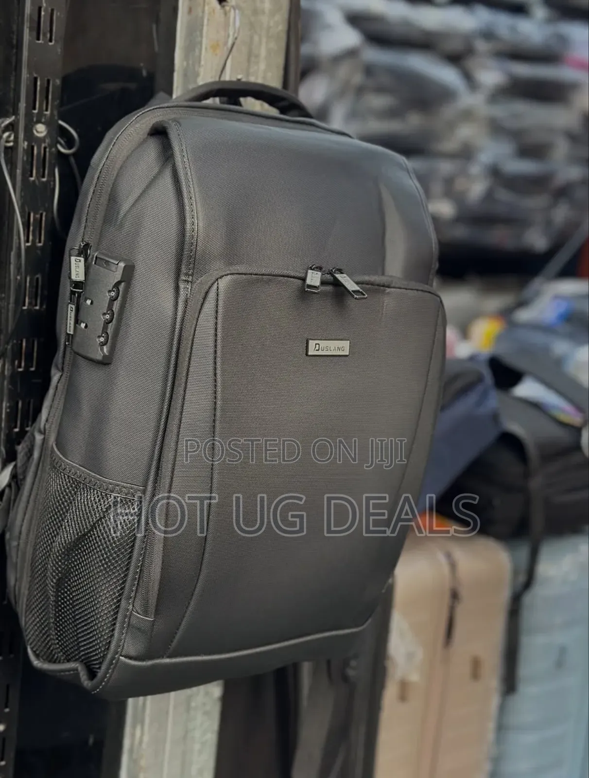 Duslang Anti-theft Laptop Backpack - Black