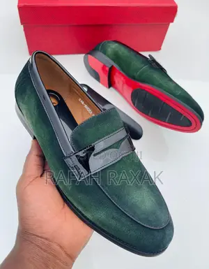 Original Men’S Deep Green Suede Penny Loafers