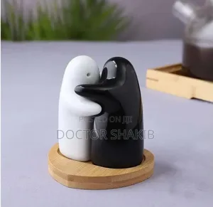 Ceramic Couple Hug Salt and Pepper Shakers