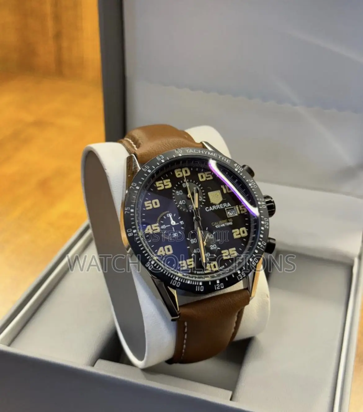 Brown Strap Carerra Watch