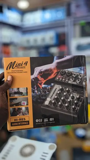 Mini4 Portable 4-Channel Dj Mixer Console, With Usb Bluetooth