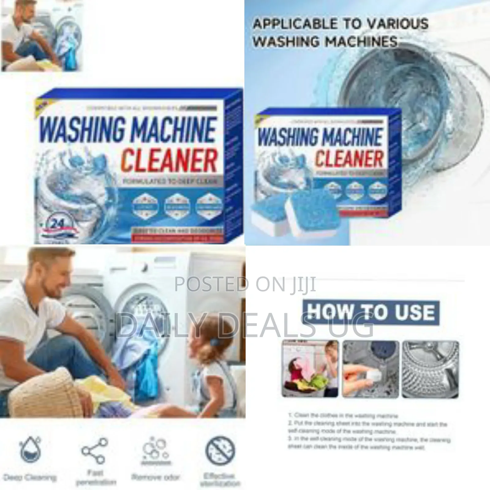 Washing Machine Cleaner Tablets For Deep Cleaning Deodorizing