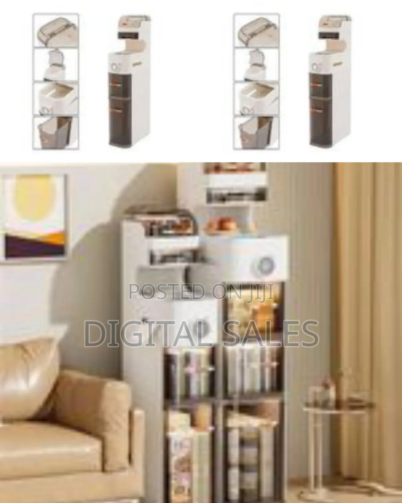Multi-Layer Slim Bathroom Storage Tower / Organizer With Clear Drawers