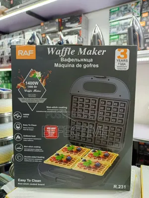 Raf 4-Slice Electric Non-Stick Waffle Maker.