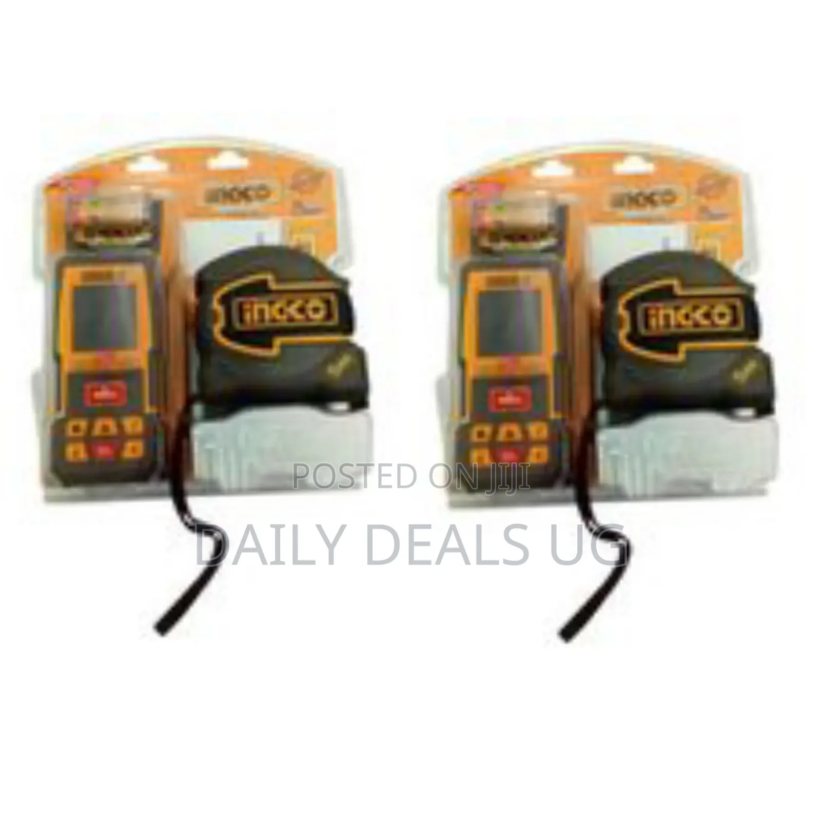 Ingco Laser Distance Detector Kit (70m and 5m Tape) - Multicolor