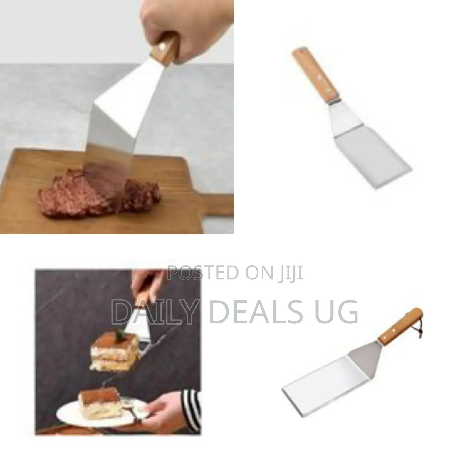 Stainless Steel Cooking Spatula With Wooden Handle