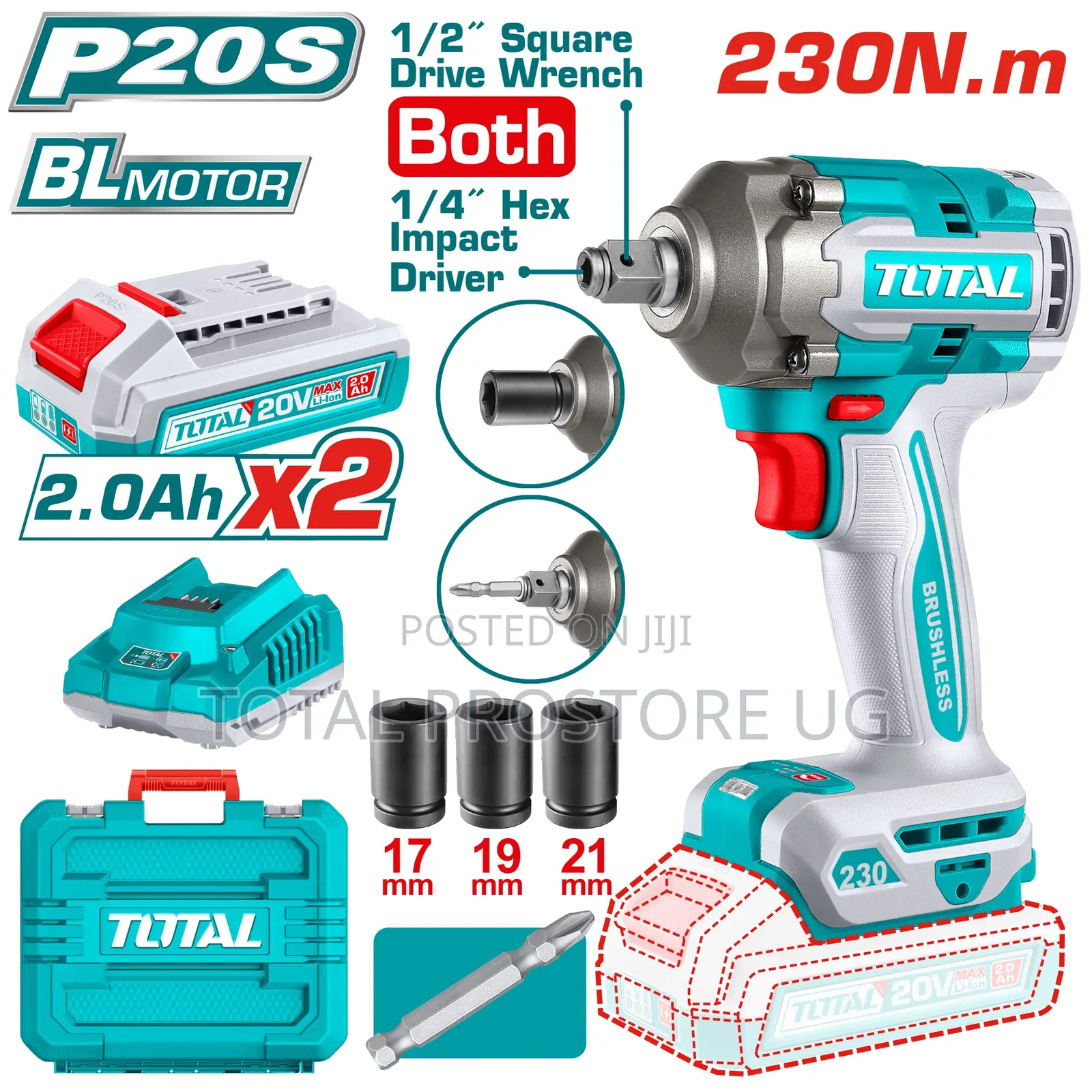 Cordless Impact Driver Wrench 230nm.