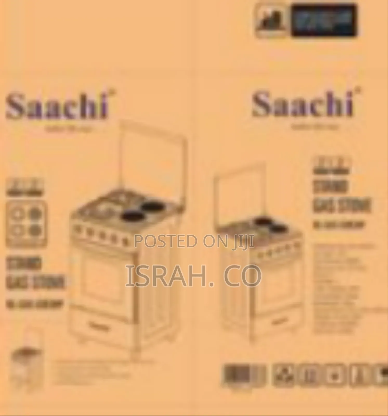Saachi Electric Cooker With 2 Gas Burners, 2 Hot Plates and Oven -