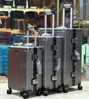 Set Of 3pcs Waterproof Hard Body Suitcases - Multicolor