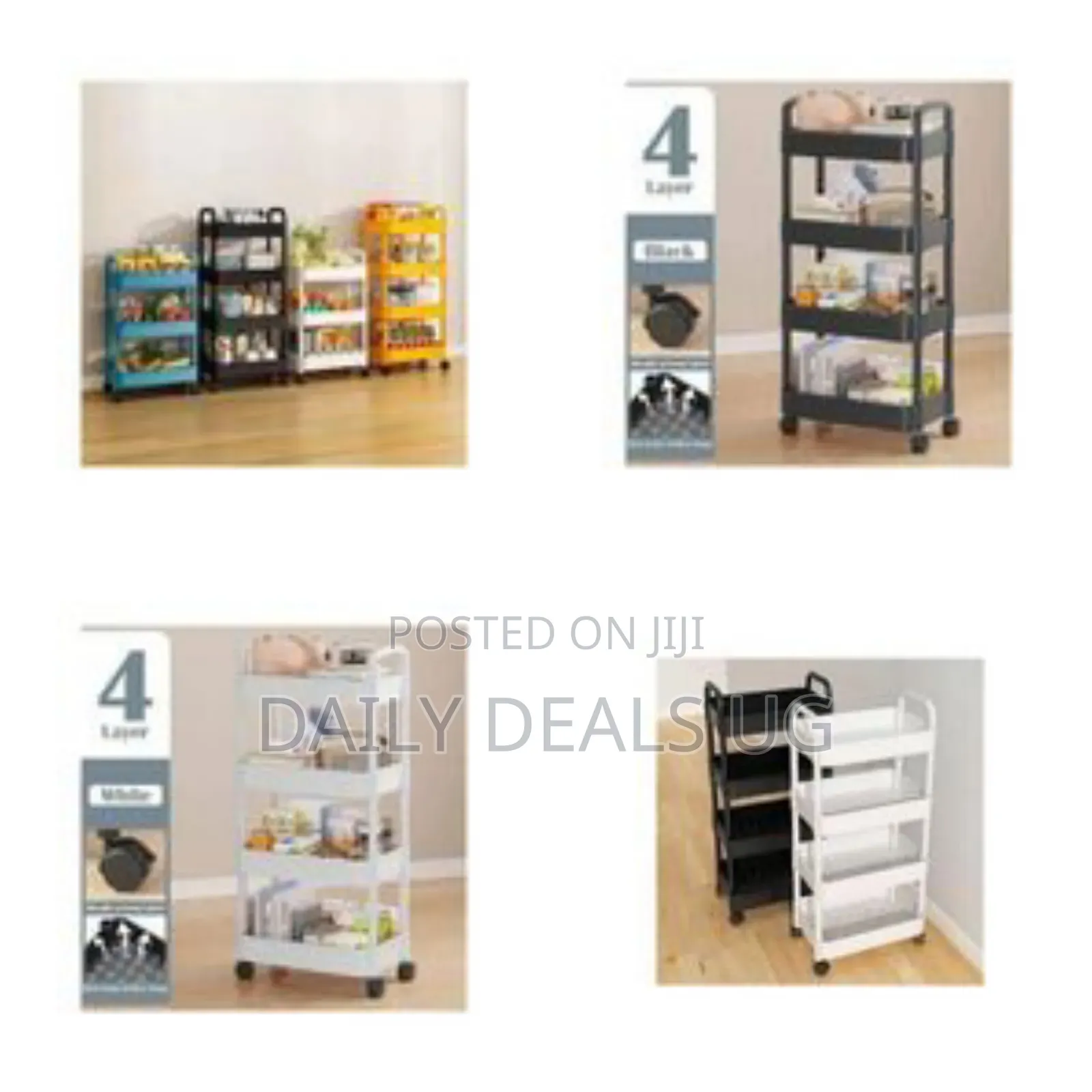 4-Layer Rolling Storage Cart